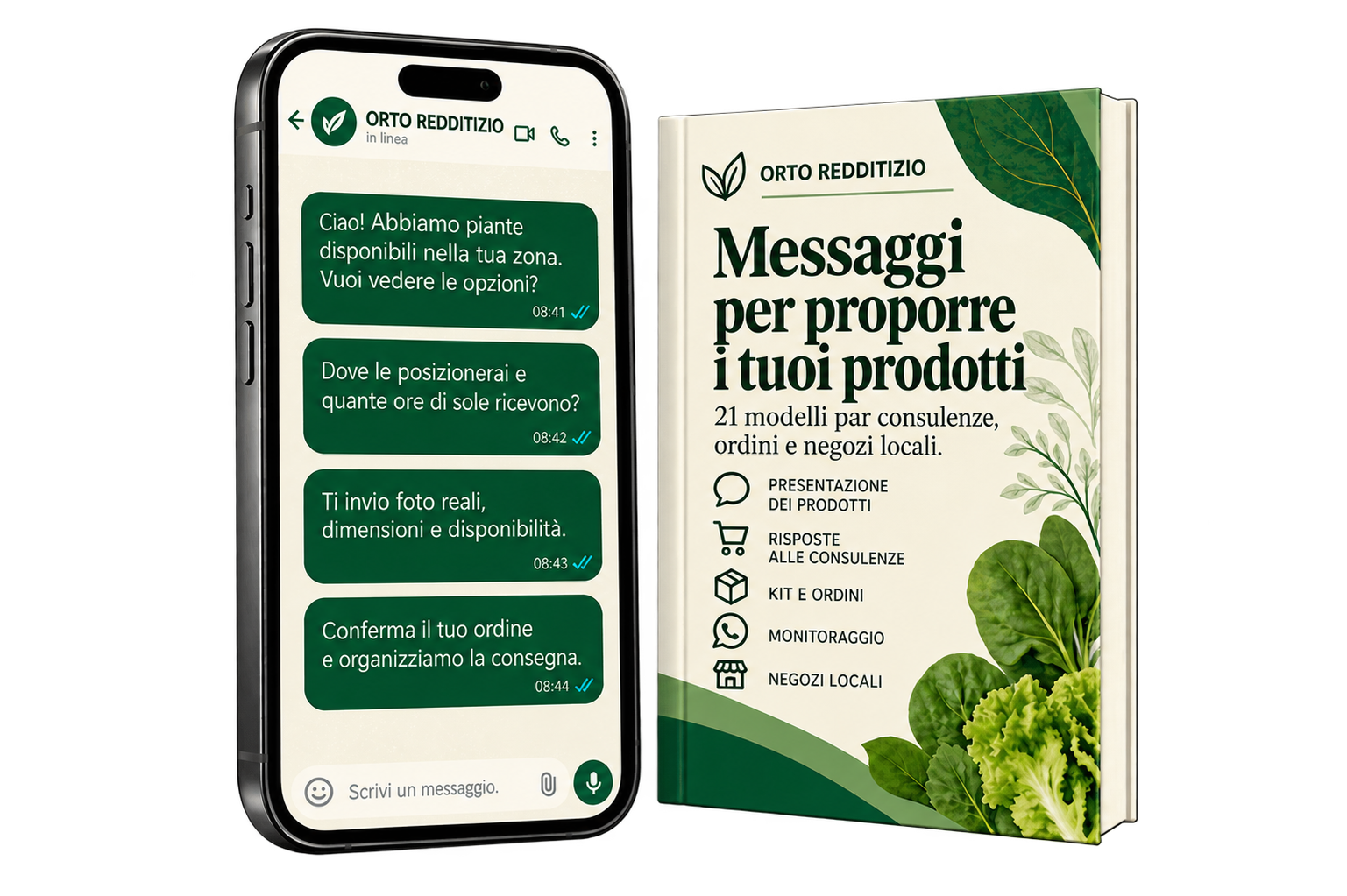 Guida ai messaggi per proporre i propri prodotti con conversazione WhatsApp sul telefono