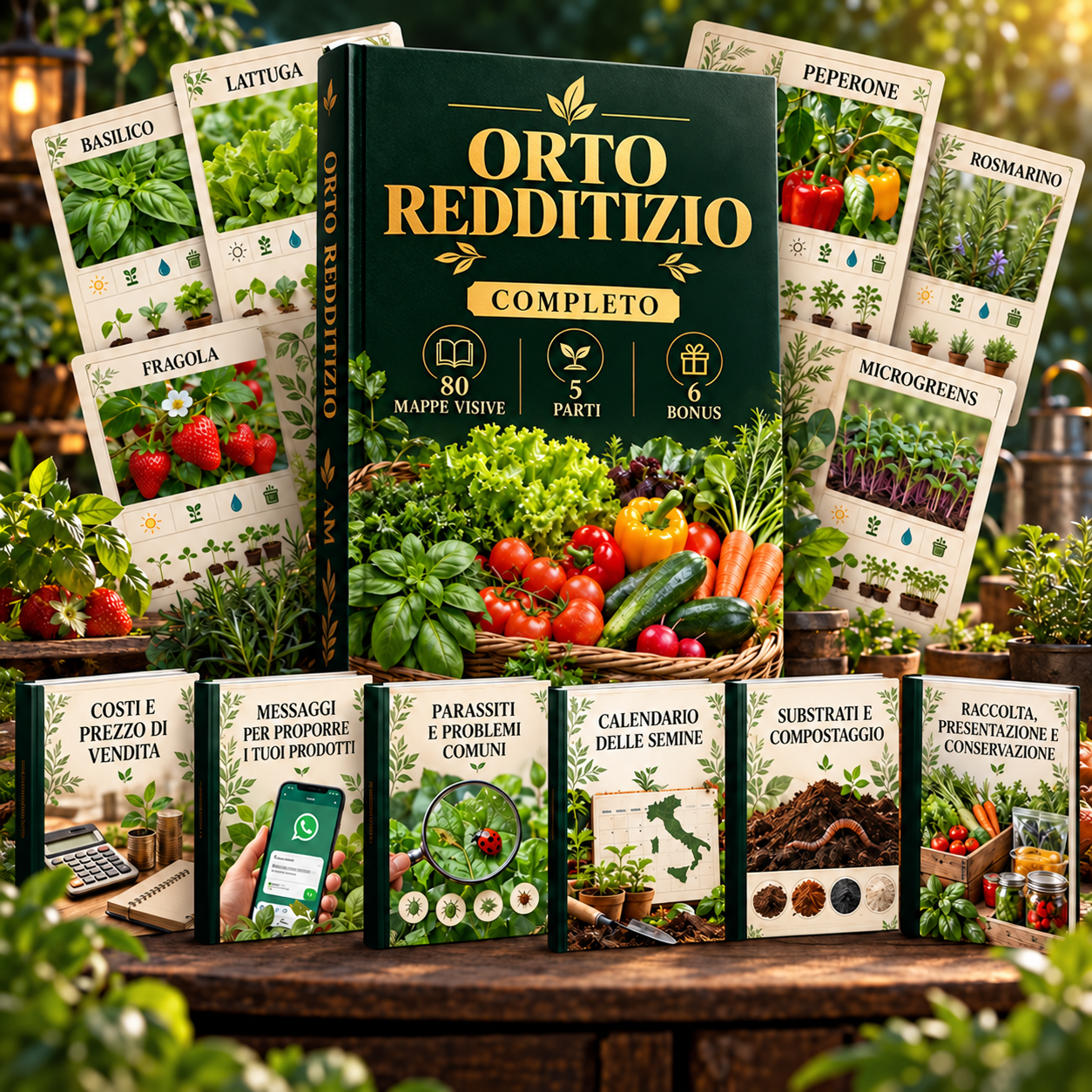 Guida pratica Orto Redditizio con mappe visive di coltivazione